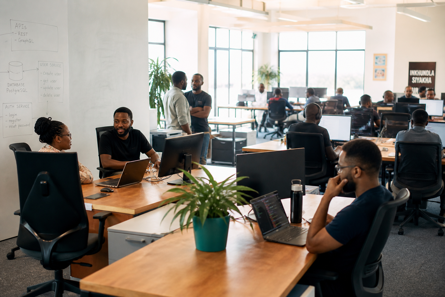 Invertedapps office and team at work