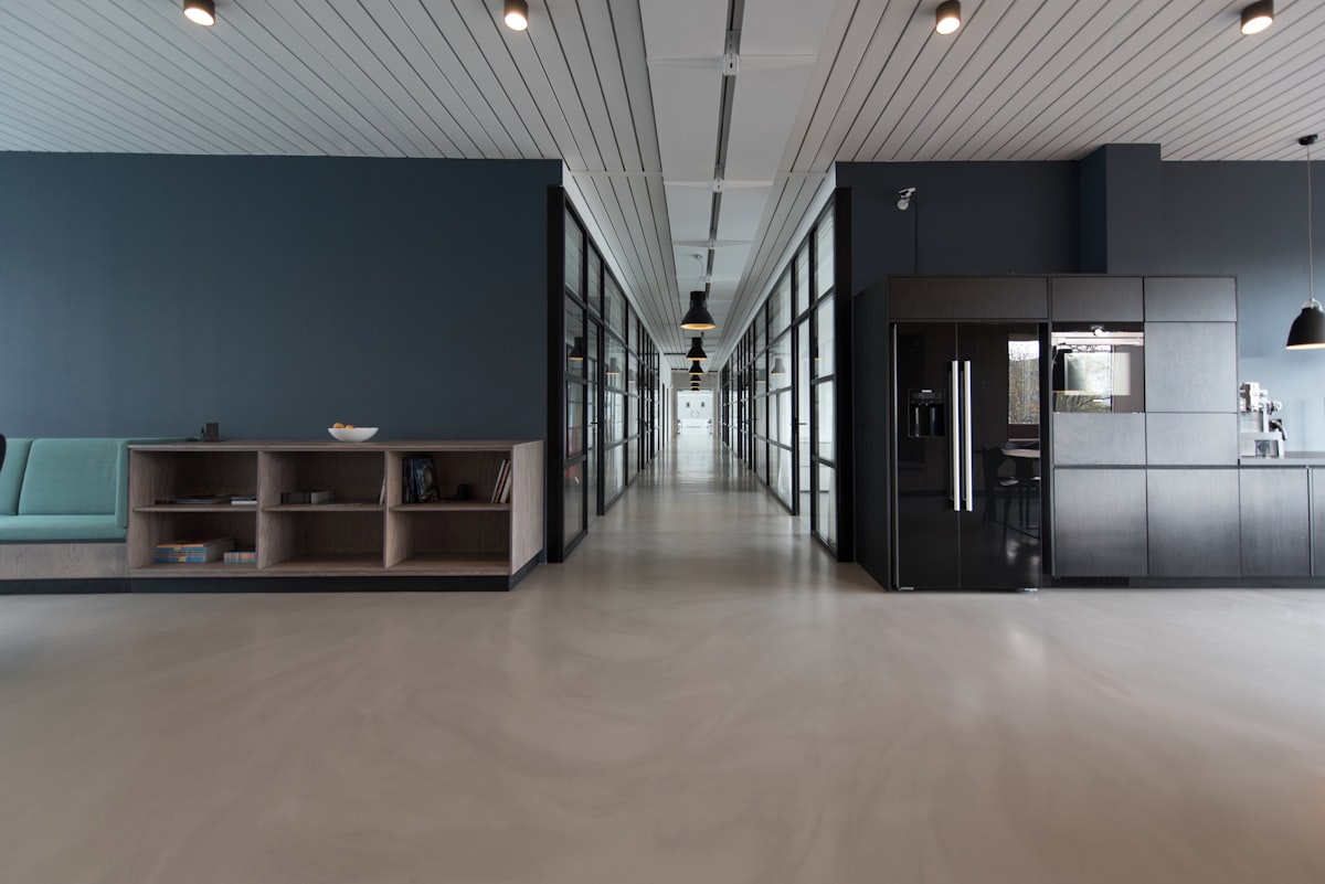 Modern office workspace for workforce attendance management